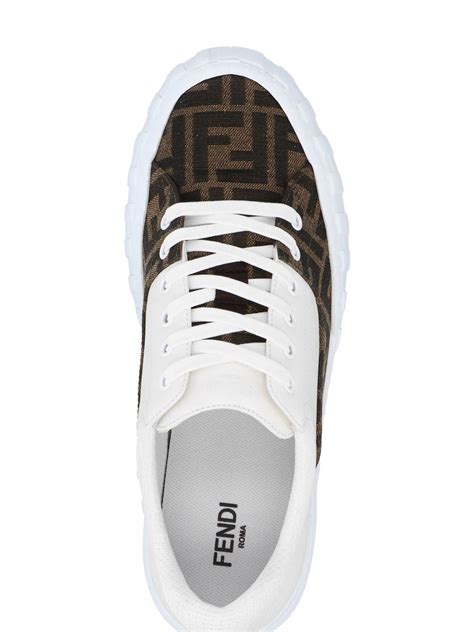 fendi shoes all white|fendi white canvas sneakers.